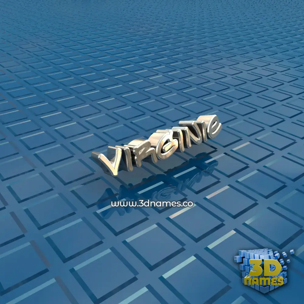 virginie in Blue Bling style - 3D name wallpaper