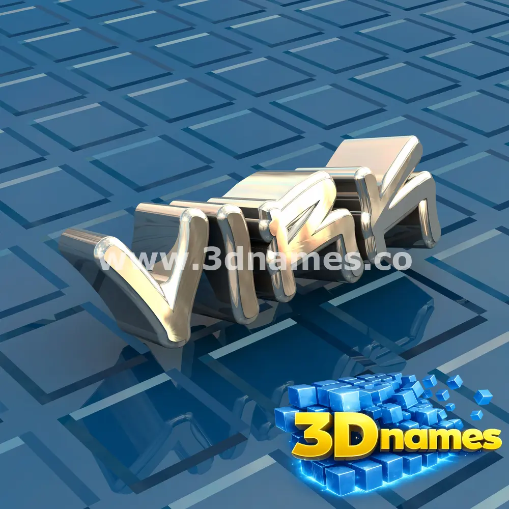 virk in Blue Bling style - 3D name wallpaper