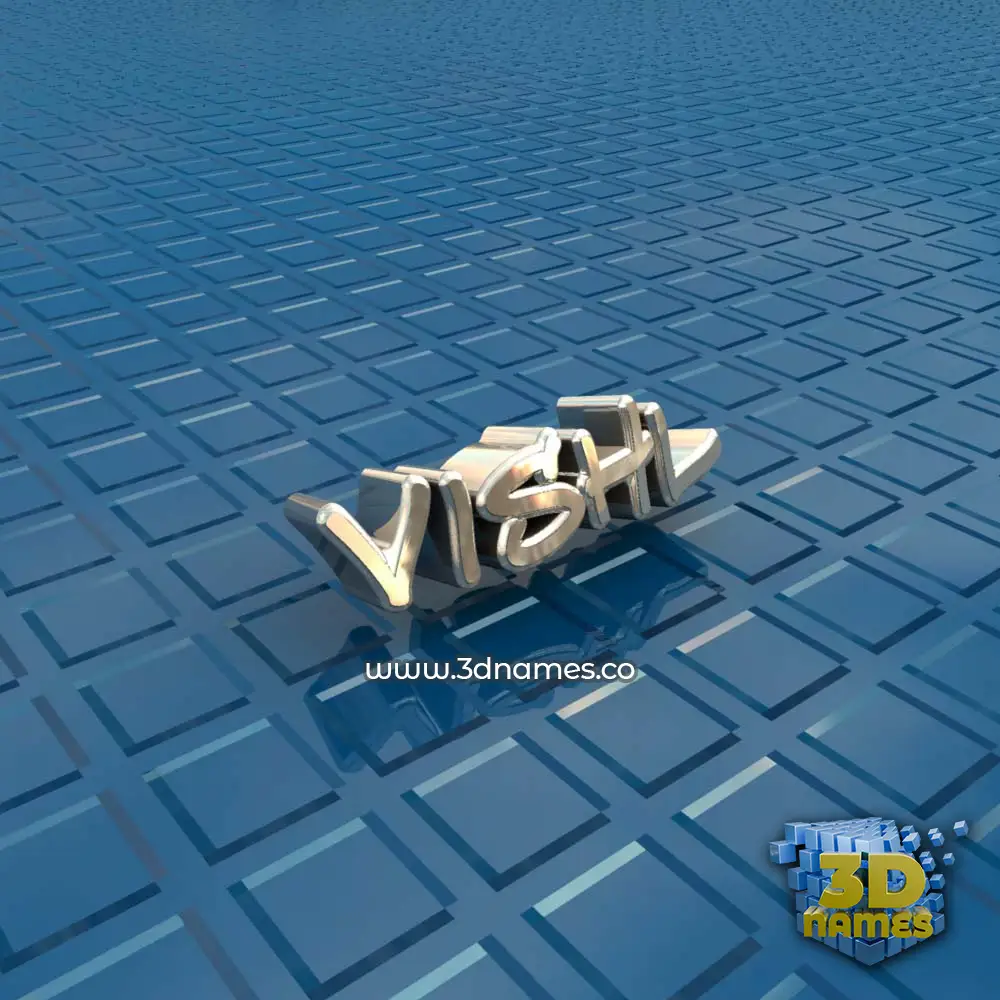 vishl in Blue Bling style - 3D name wallpaper