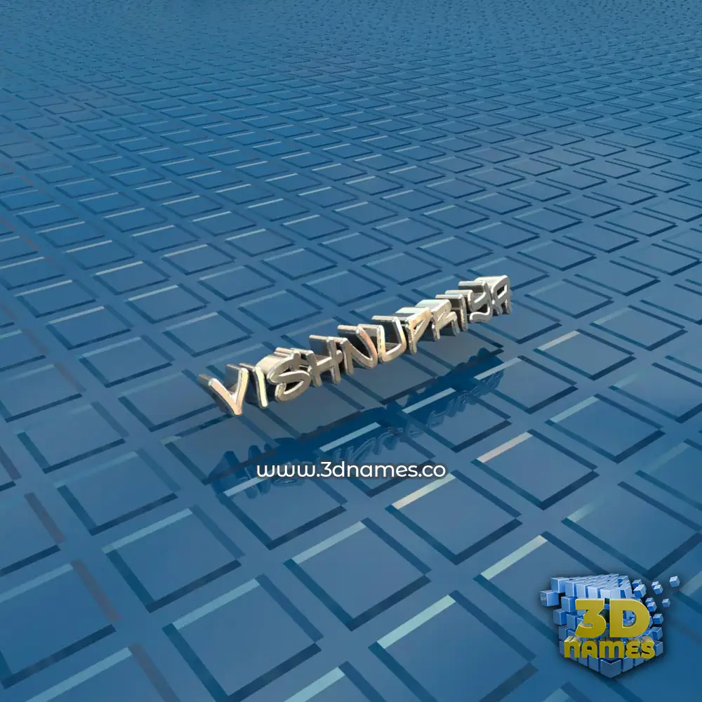 vishnupriya in Blue Bling style - 3D name wallpaper