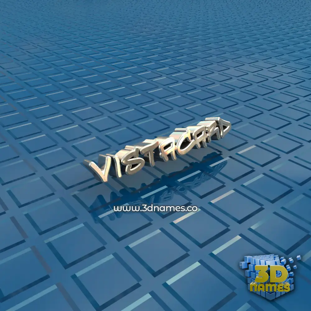 vistacard in Blue Bling style - 3D name wallpaper