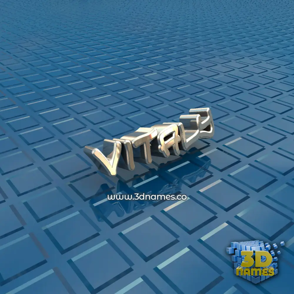 vitaly in Blue Bling style - 3D name wallpaper