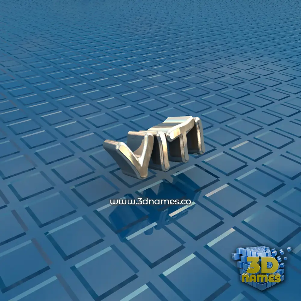 viti in Blue Bling style - 3D name wallpaper