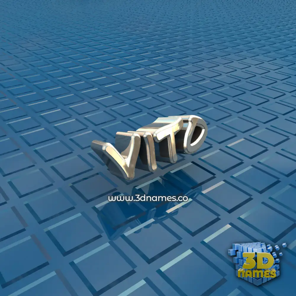 vito in Blue Bling style - 3D name wallpaper