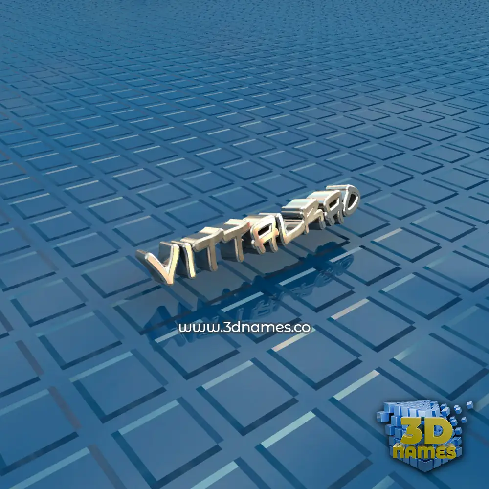 vittalrao in Blue Bling style - 3D name wallpaper