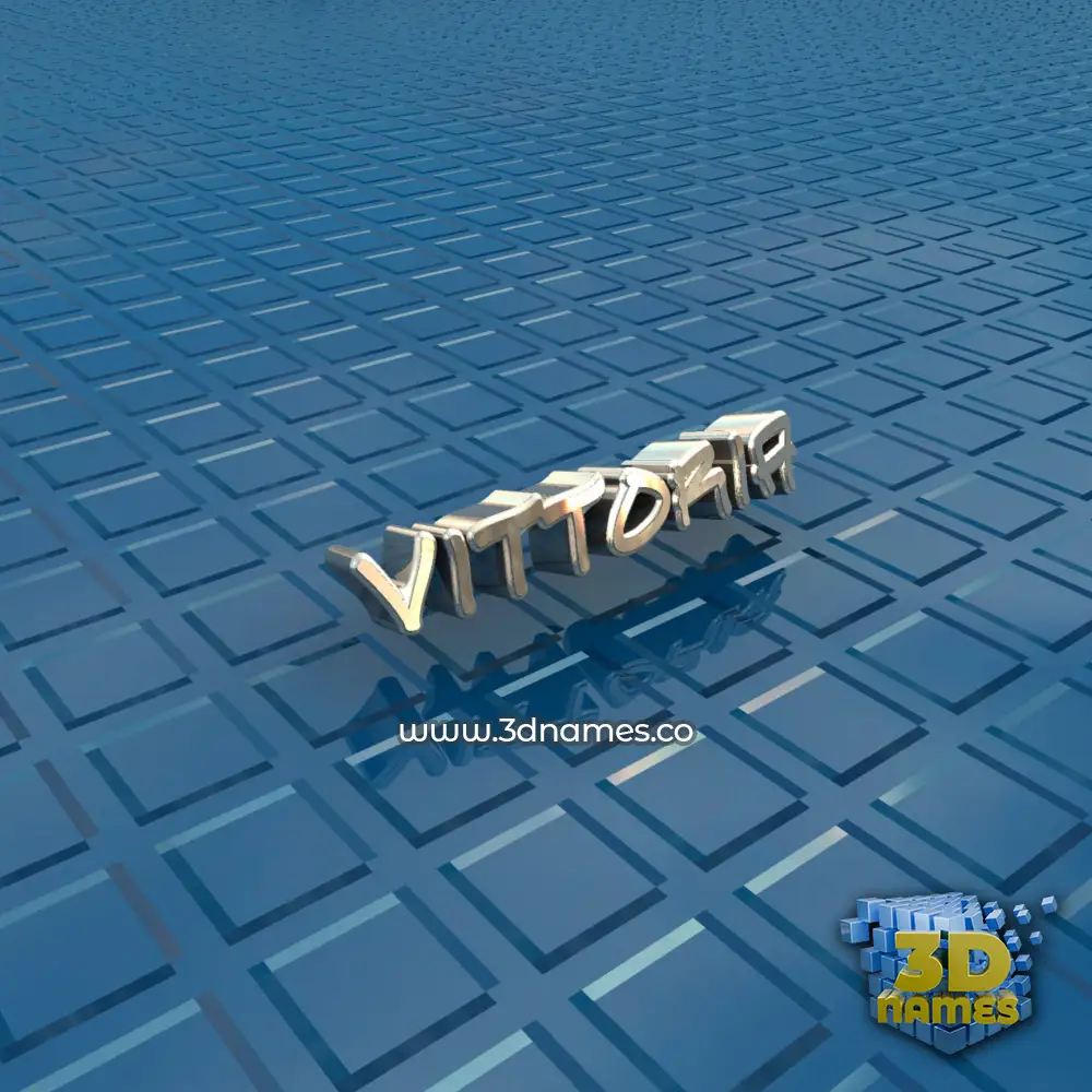 vittoria in Blue Bling style - 3D name wallpaper