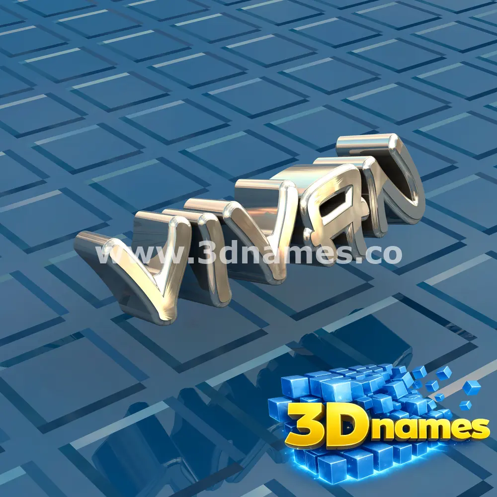vivan in Blue Bling style - 3D name wallpaper