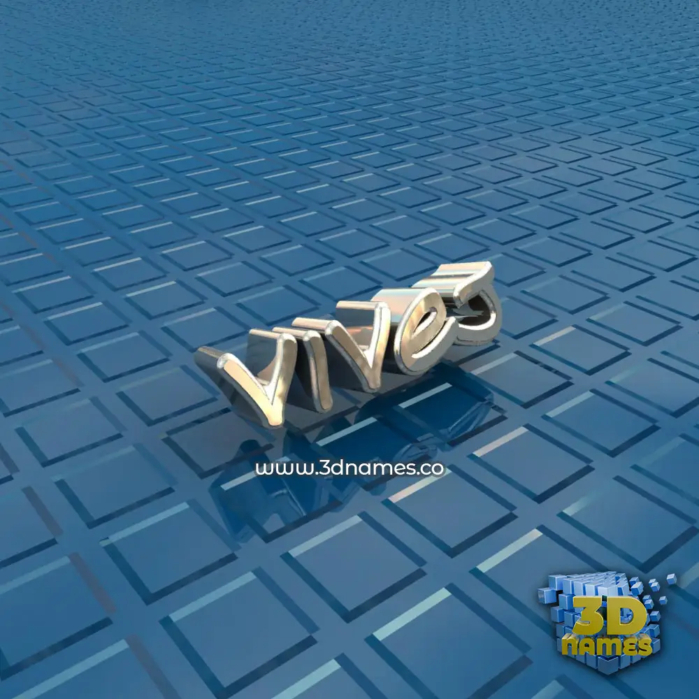 vivej in Blue Bling style - 3D name wallpaper