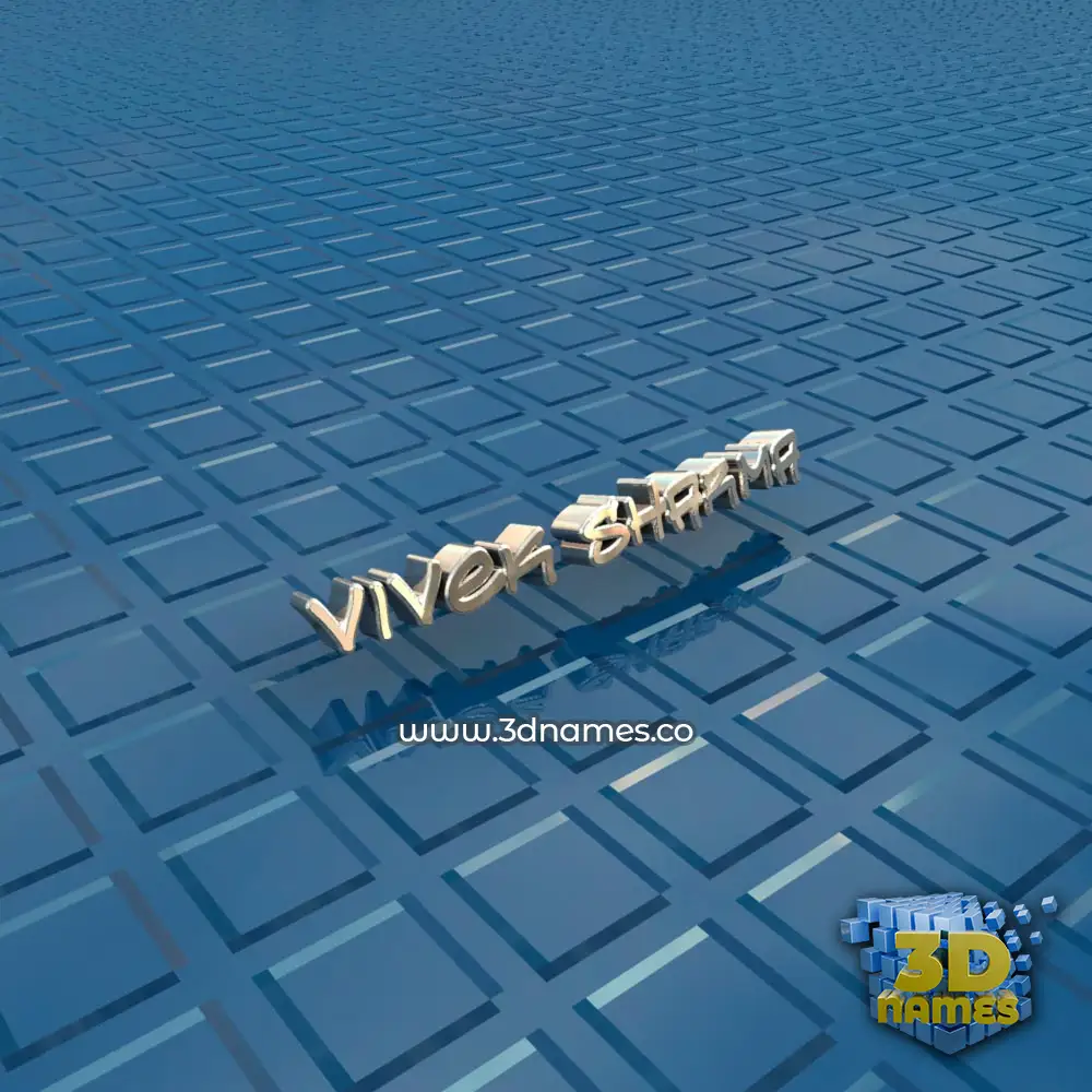 vivek sharma in Blue Bling style - 3D name wallpaper