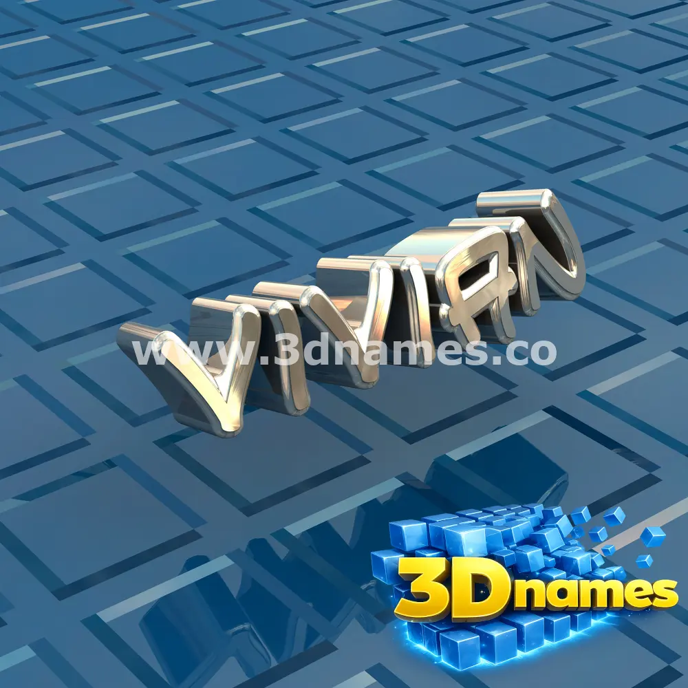 vivian in Blue Bling style - 3D name wallpaper