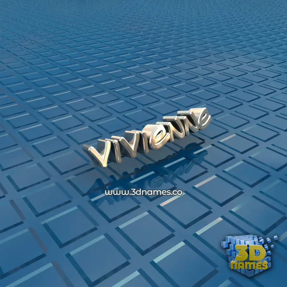 vivienne in Blue Bling style - 3D name wallpaper