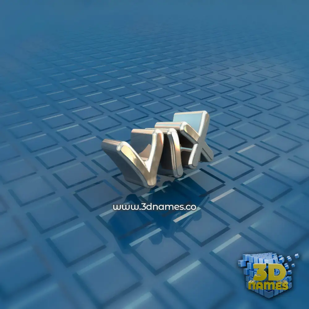 vix in Blue Bling style - 3D name wallpaper