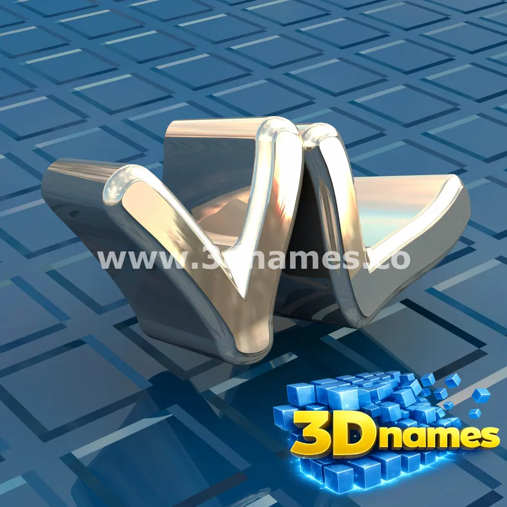 vl in Blue Bling style - 3D name wallpaper