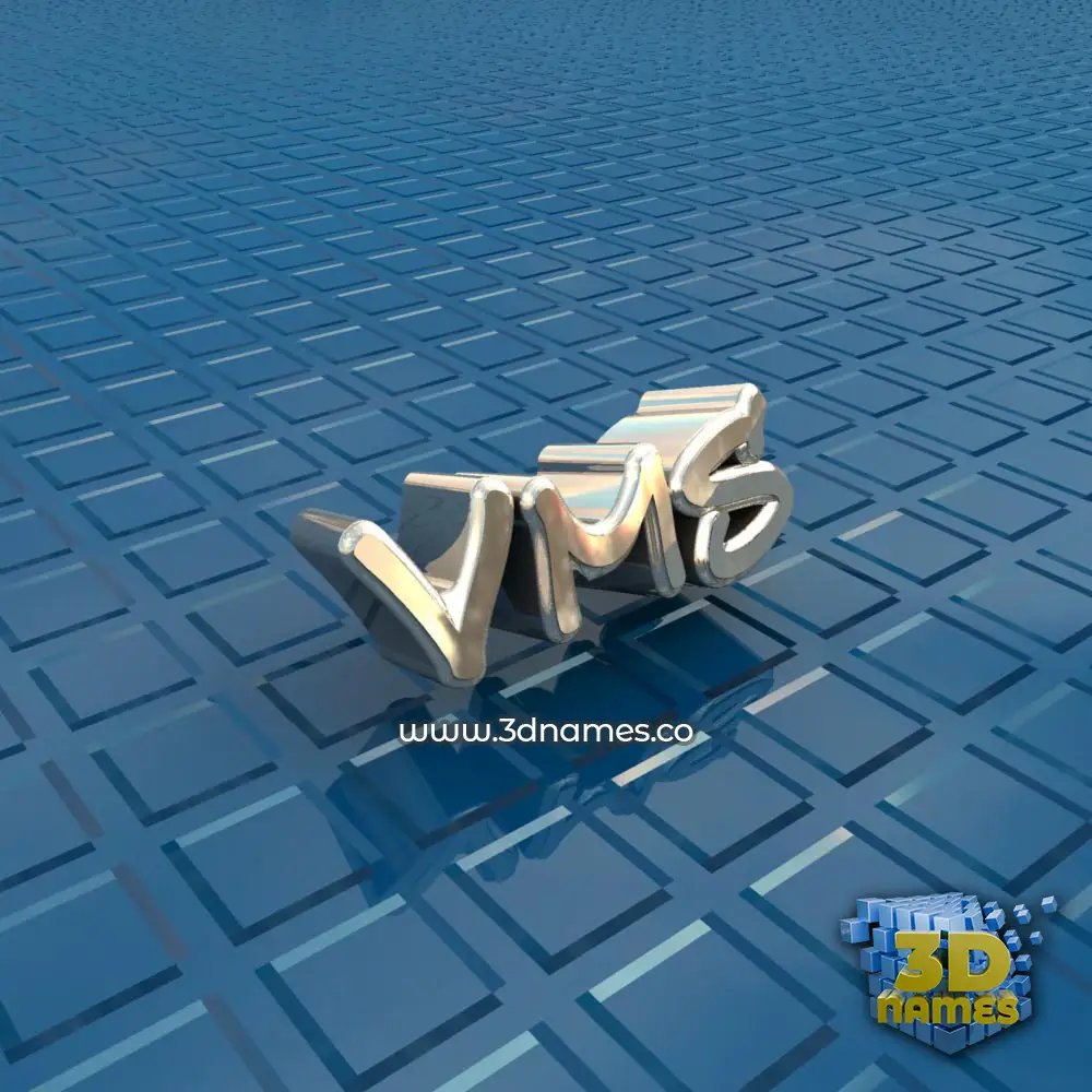 vms in Blue Bling style - 3D name wallpaper