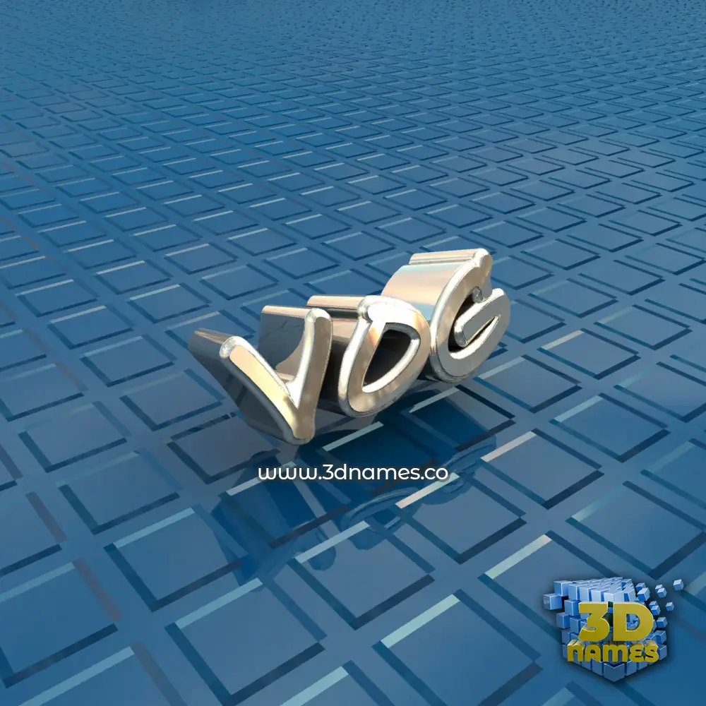 vog in Blue Bling style - 3D name wallpaper