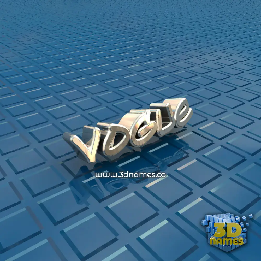 vogue in Blue Bling style - 3D name wallpaper