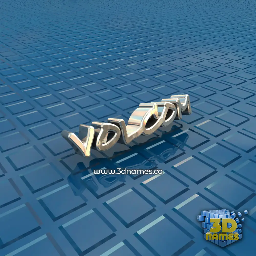 volcom in Blue Bling style - 3D name wallpaper