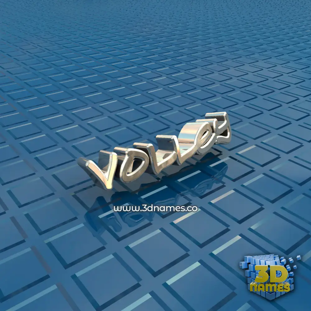 volley in Blue Bling style - 3D name wallpaper