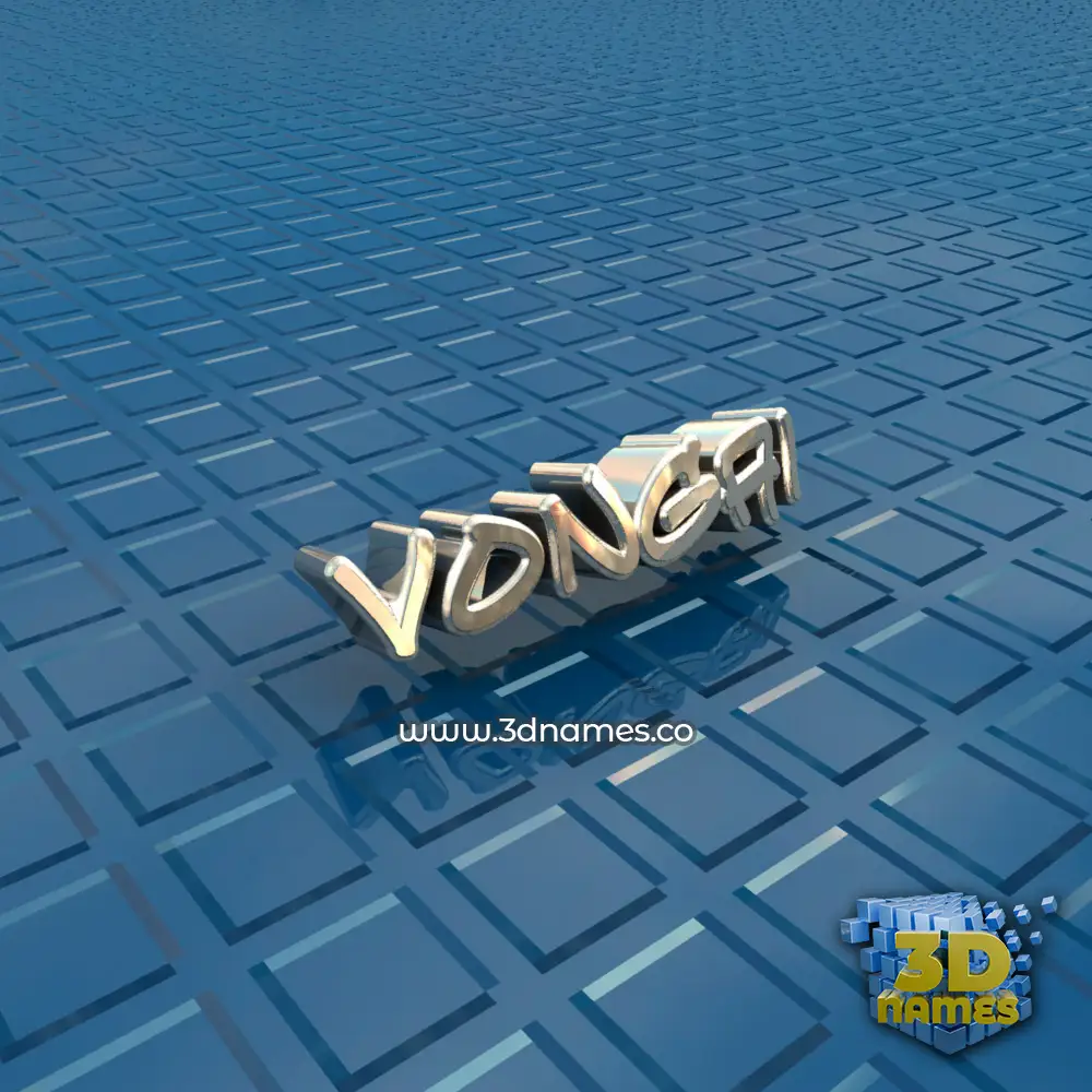 vongai in Blue Bling style - 3D name wallpaper