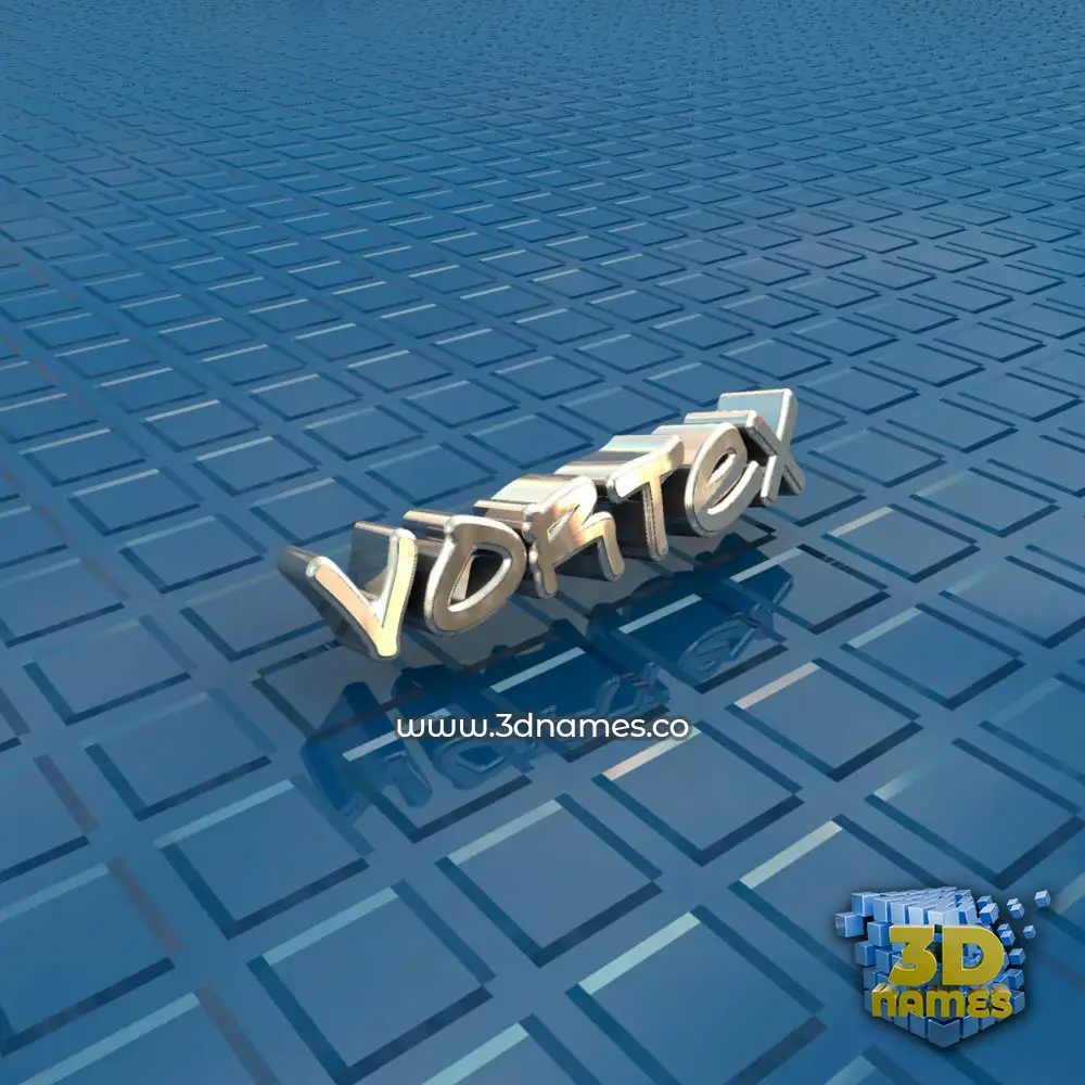 vortex in Blue Bling style - 3D name wallpaper