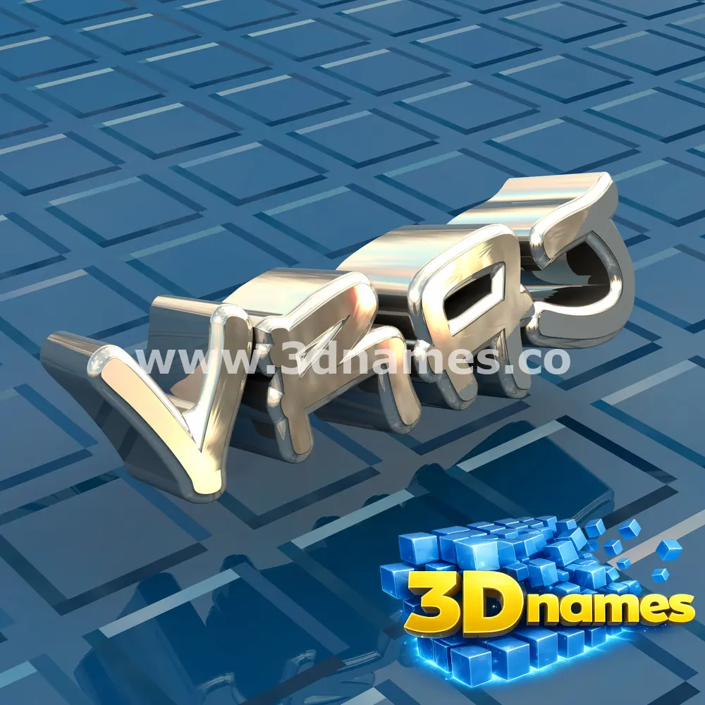 vraj in Blue Bling style - 3D name wallpaper