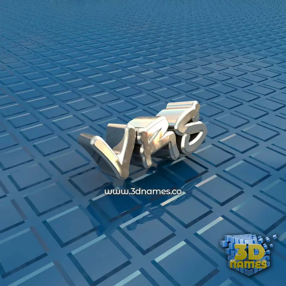 vrs in Blue Bling style - 3D name wallpaper