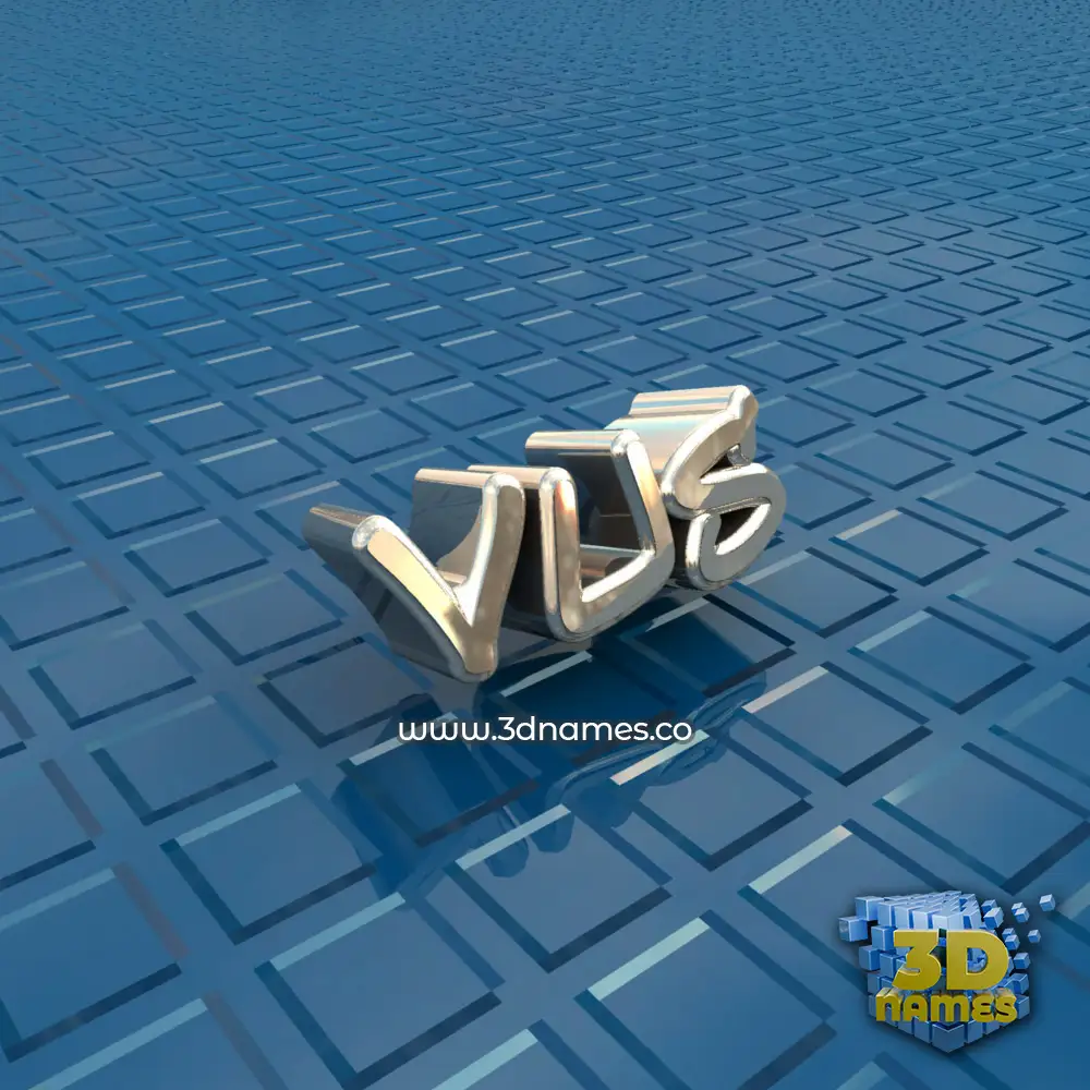 vus in Blue Bling style - 3D name wallpaper