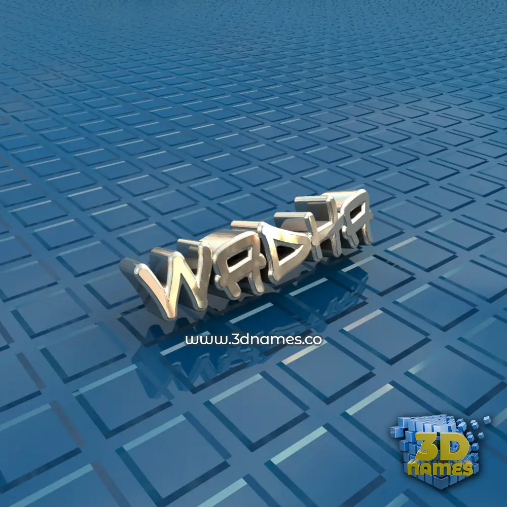 wadha in Blue Bling style - 3D name wallpaper