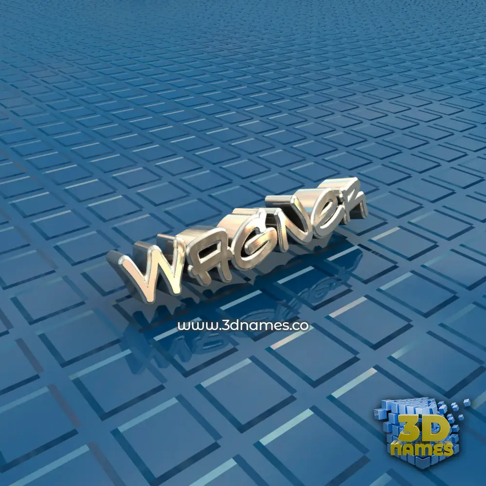 wagner in Blue Bling style - 3D name wallpaper
