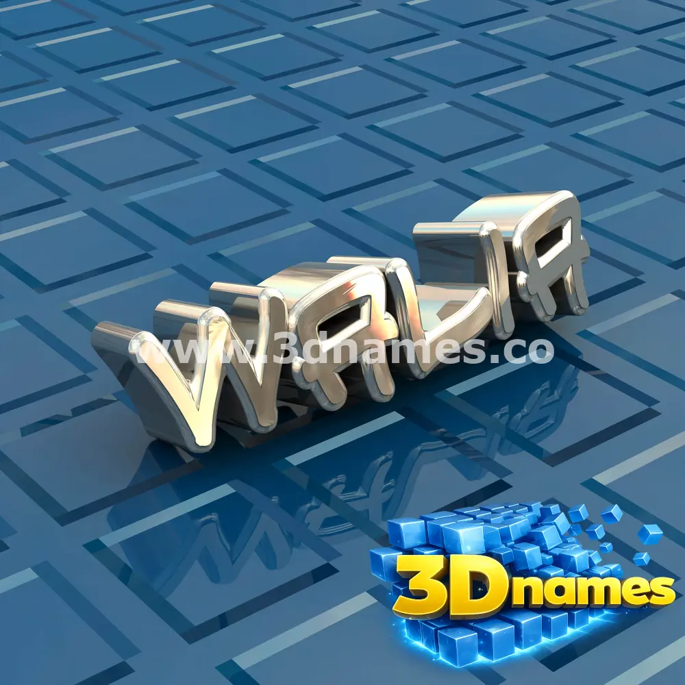 walia in Blue Bling style - 3D name wallpaper