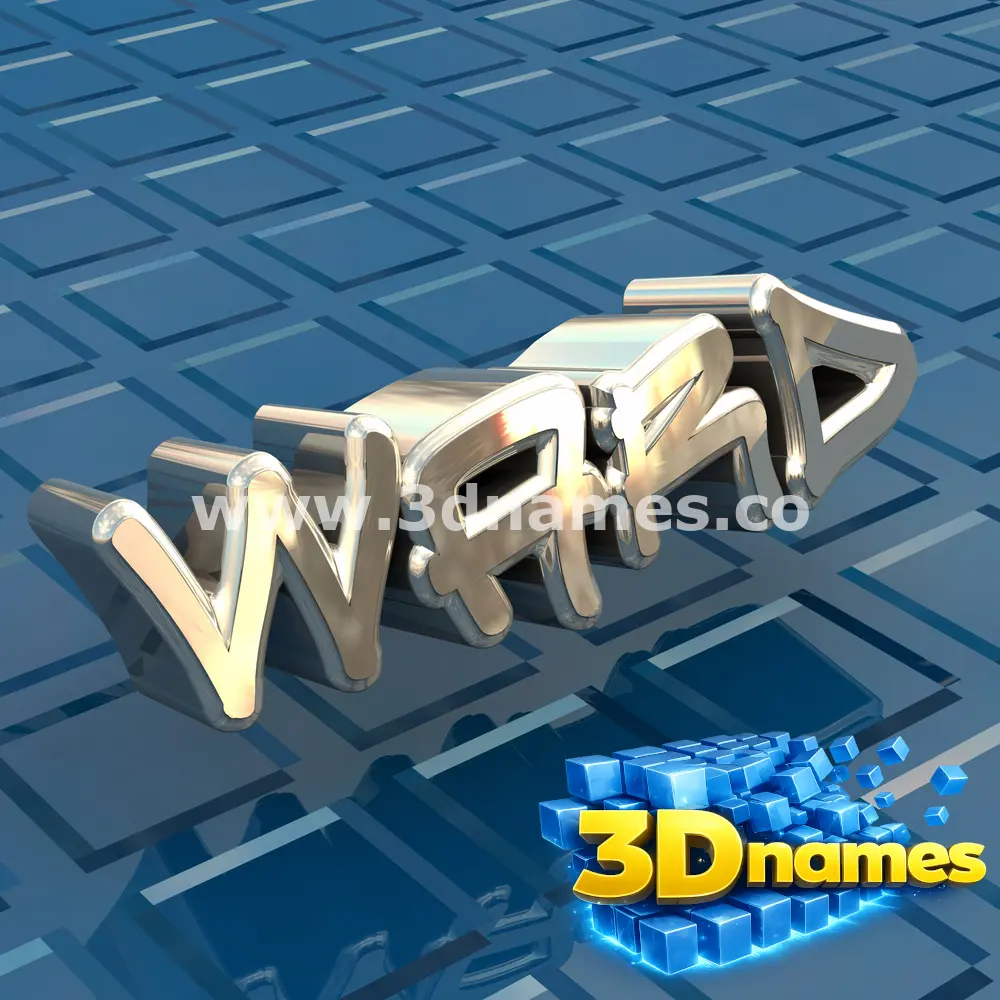 ward in Blue Bling style - 3D name wallpaper