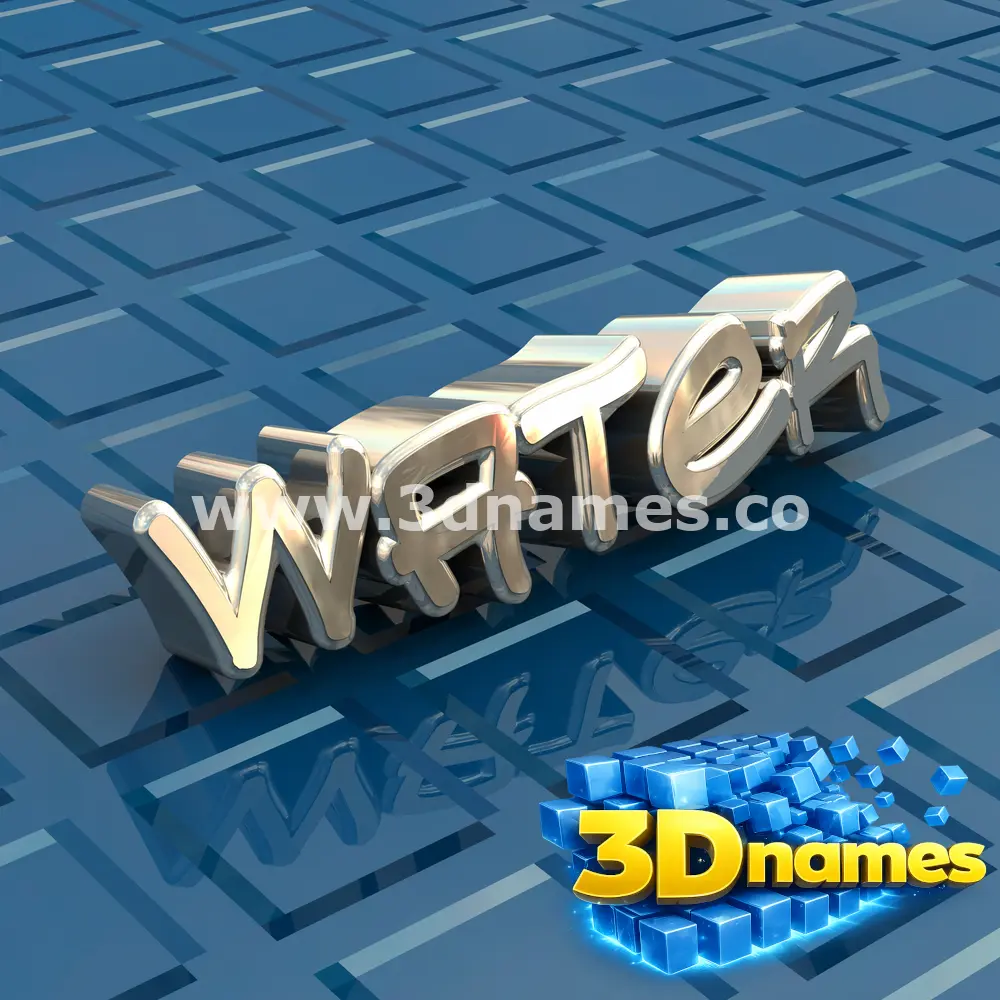 water in Blue Bling style - 3D name wallpaper