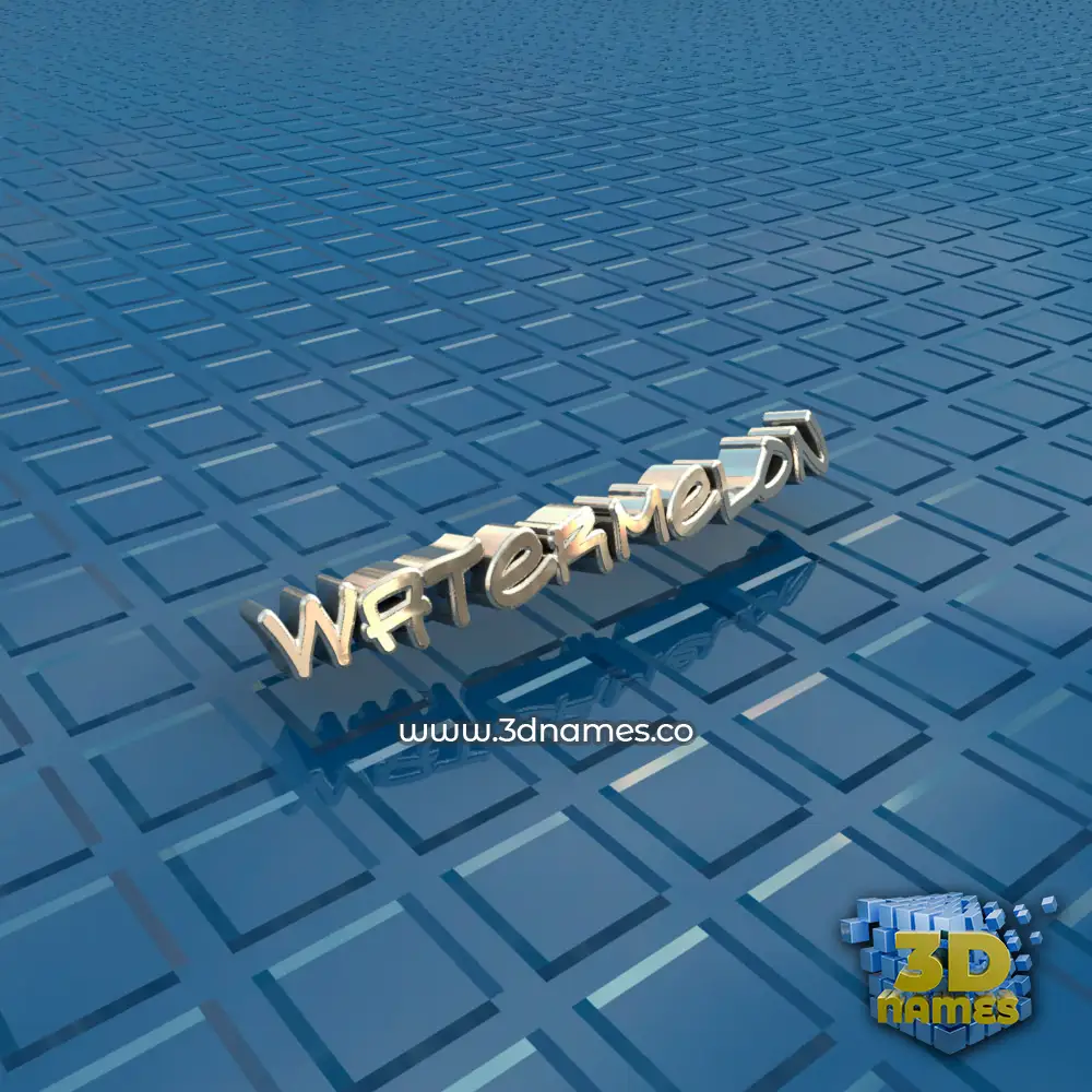 watermelon in Blue Bling style - 3D name wallpaper