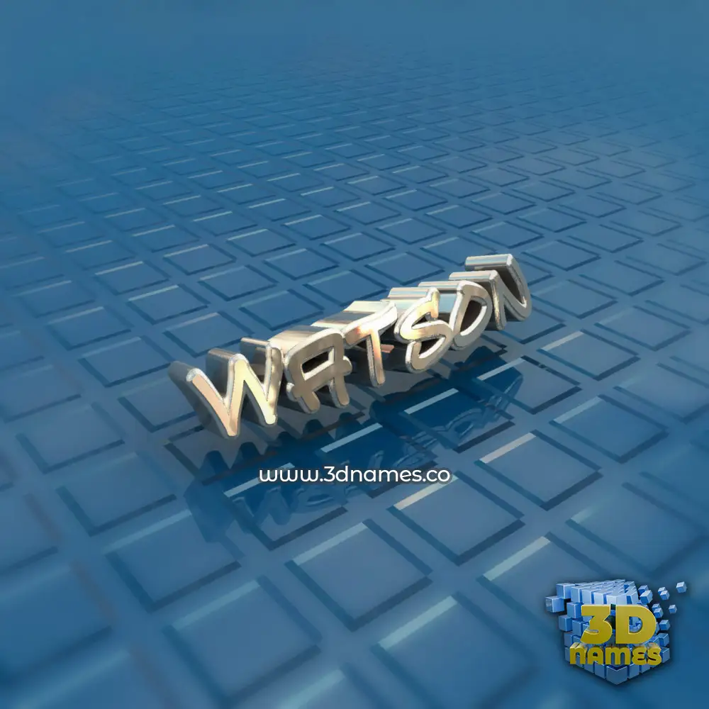 watson in Blue Bling style - 3D name wallpaper