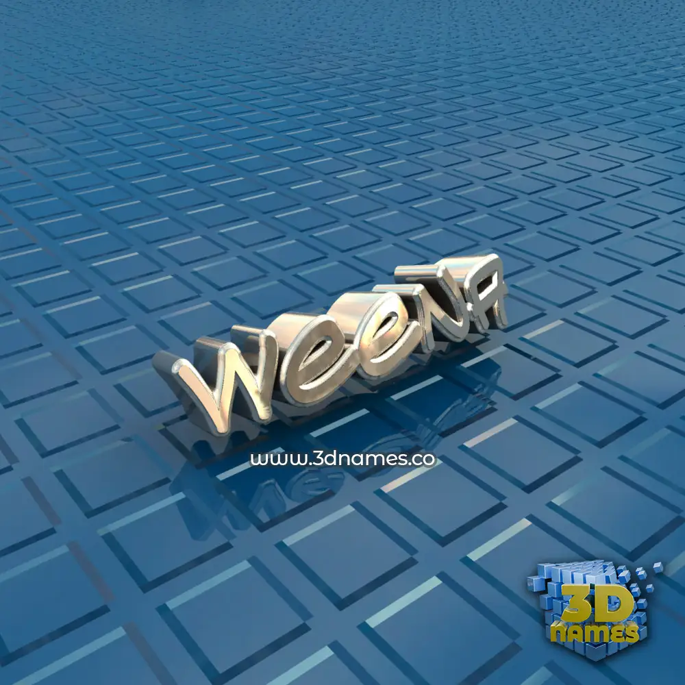 weena in Blue Bling style - 3D name wallpaper