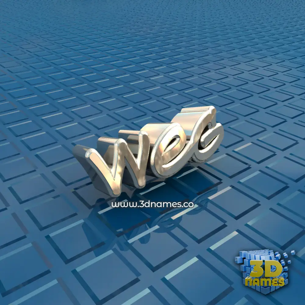weg in Blue Bling style - 3D name wallpaper