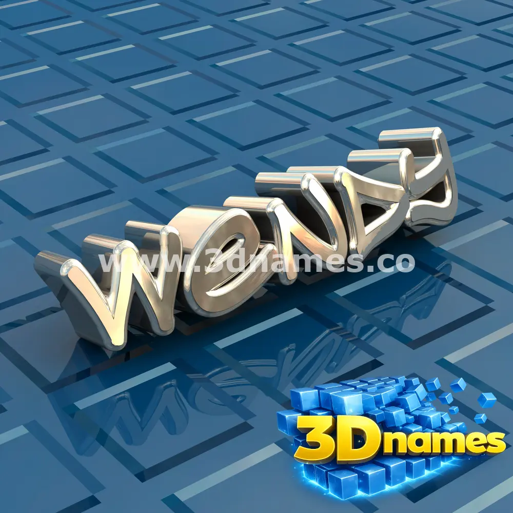 wendy in Blue Bling style - 3D name wallpaper