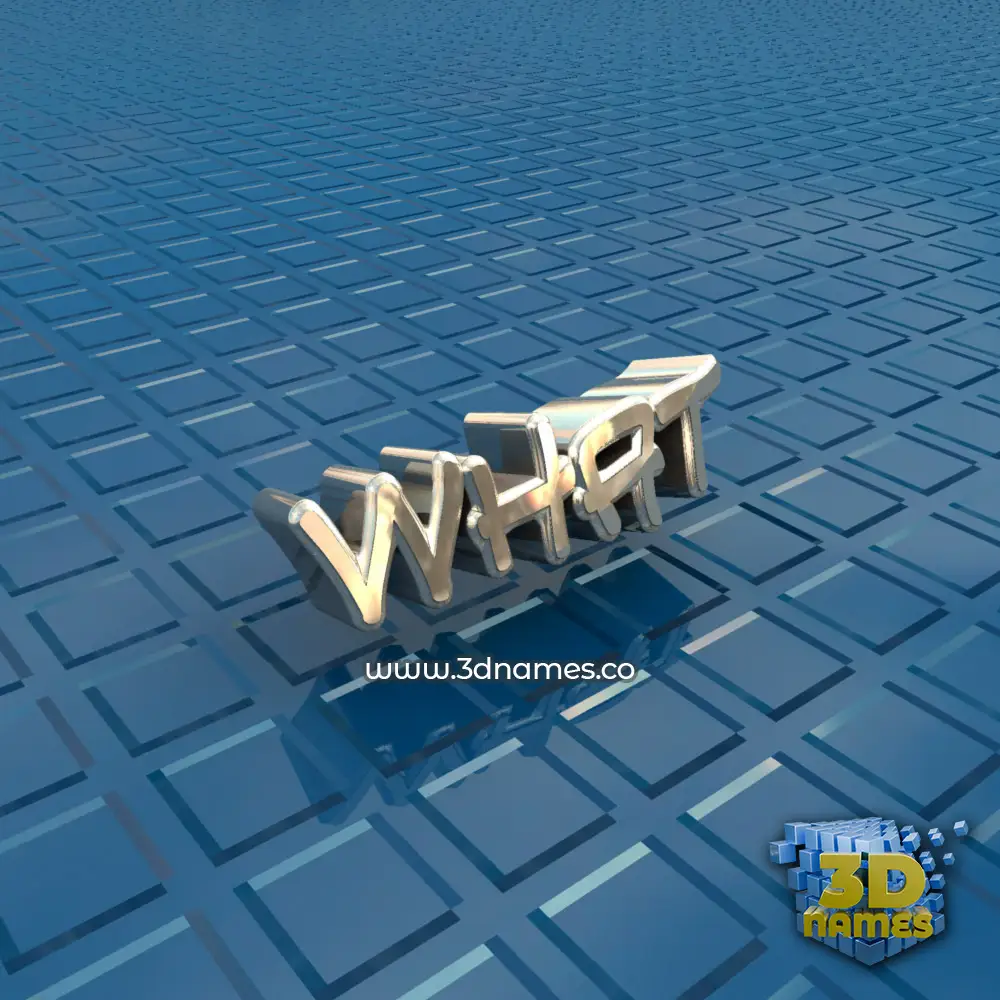 what in Blue Bling style - 3D name wallpaper