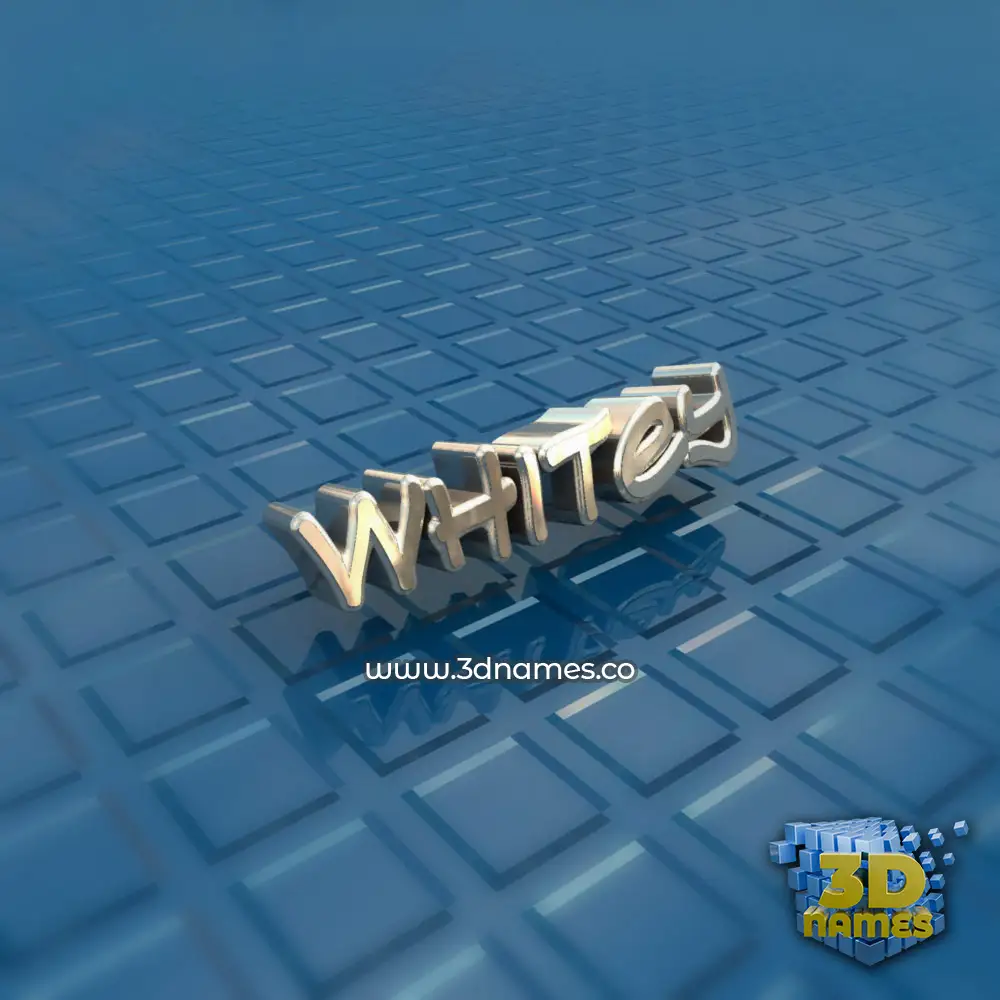 whitey in Blue Bling style - 3D name wallpaper