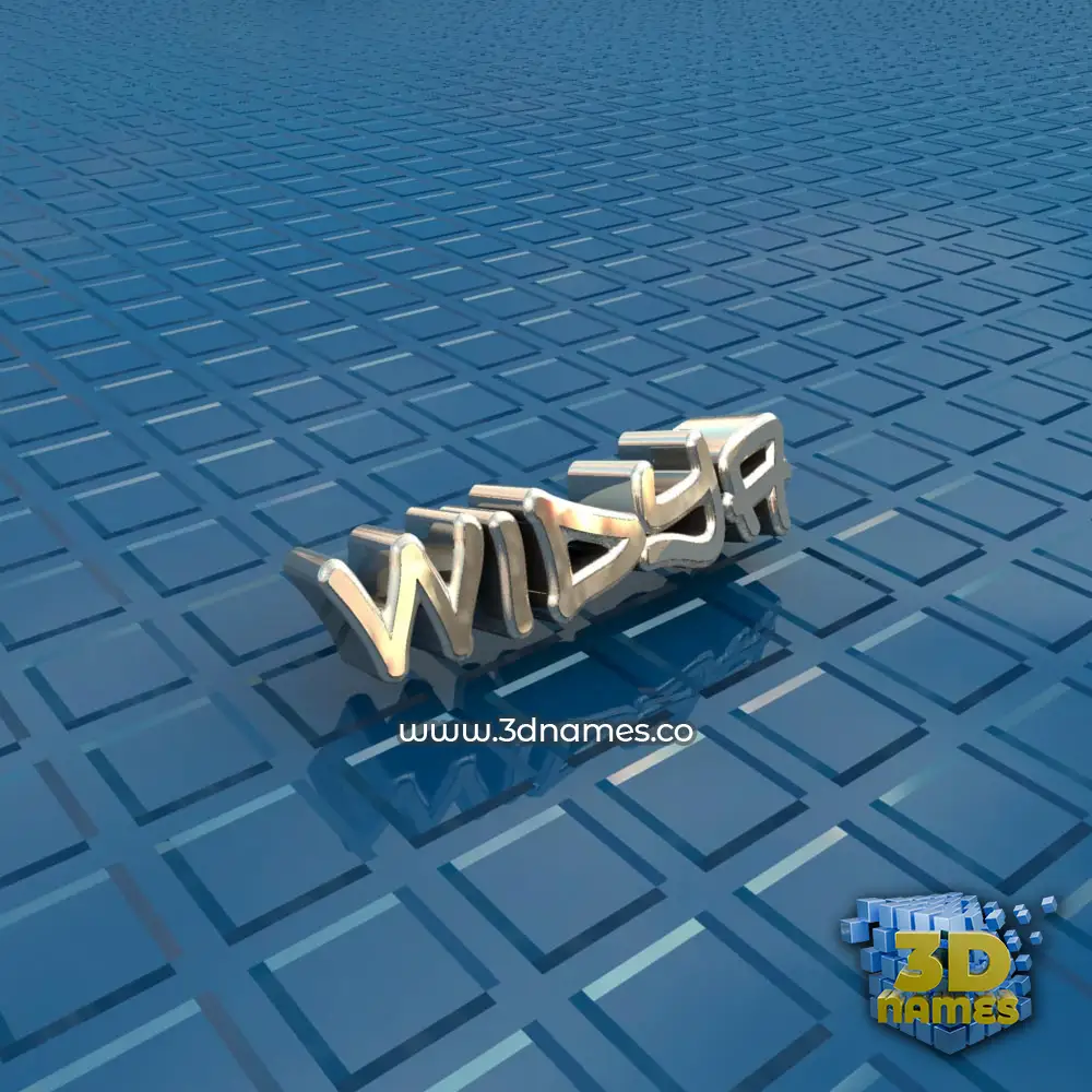widya in Blue Bling style - 3D name wallpaper