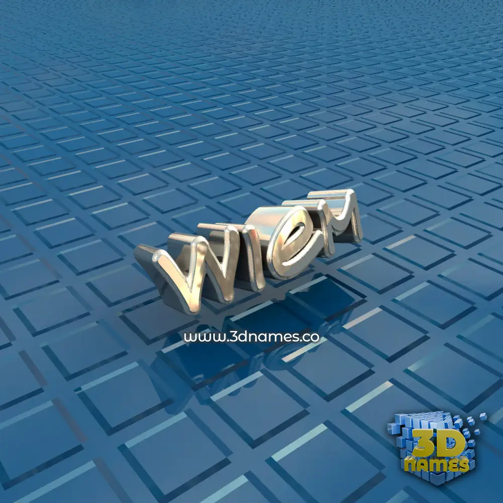 wiem in Blue Bling style - 3D name wallpaper