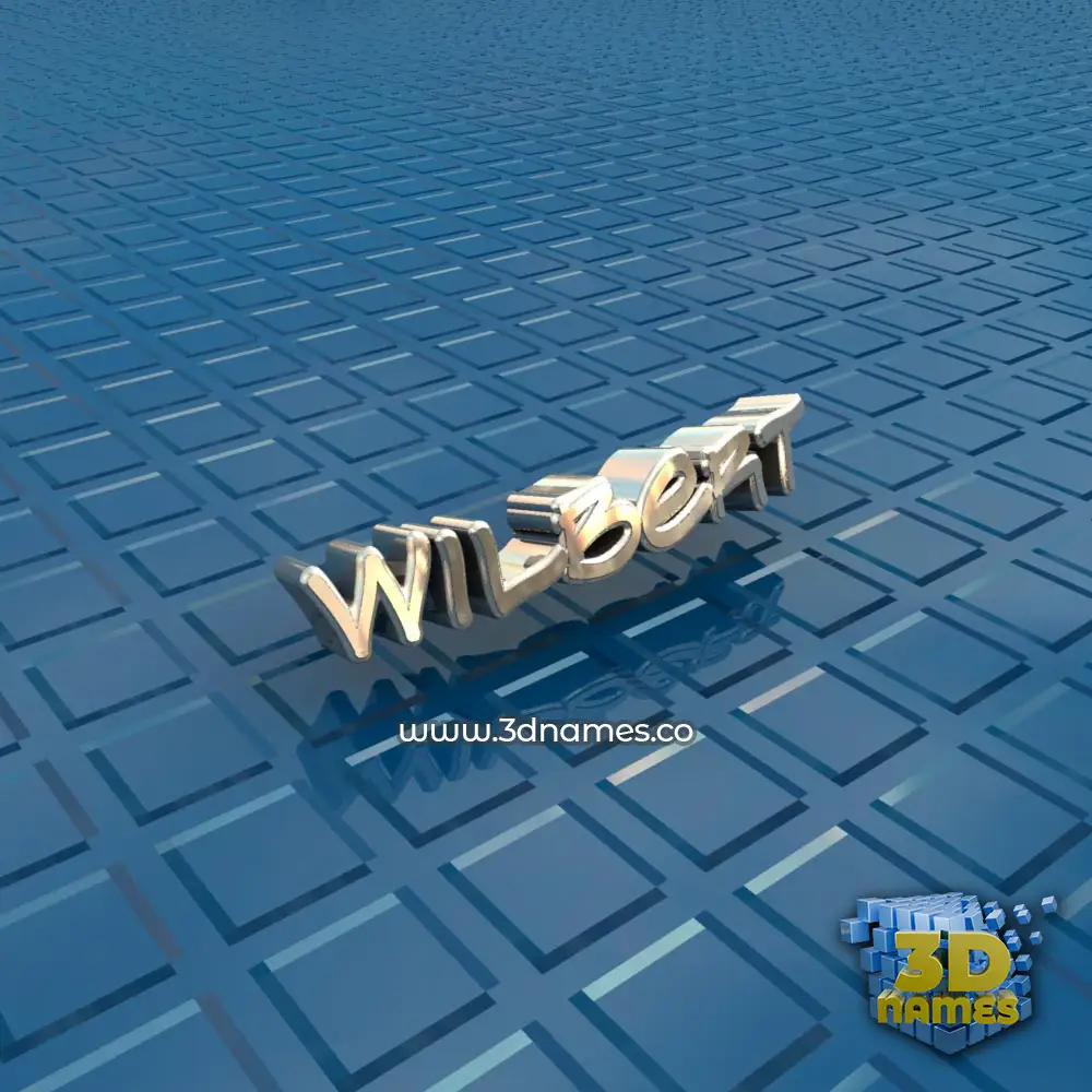 wilbert in Blue Bling style - 3D name wallpaper