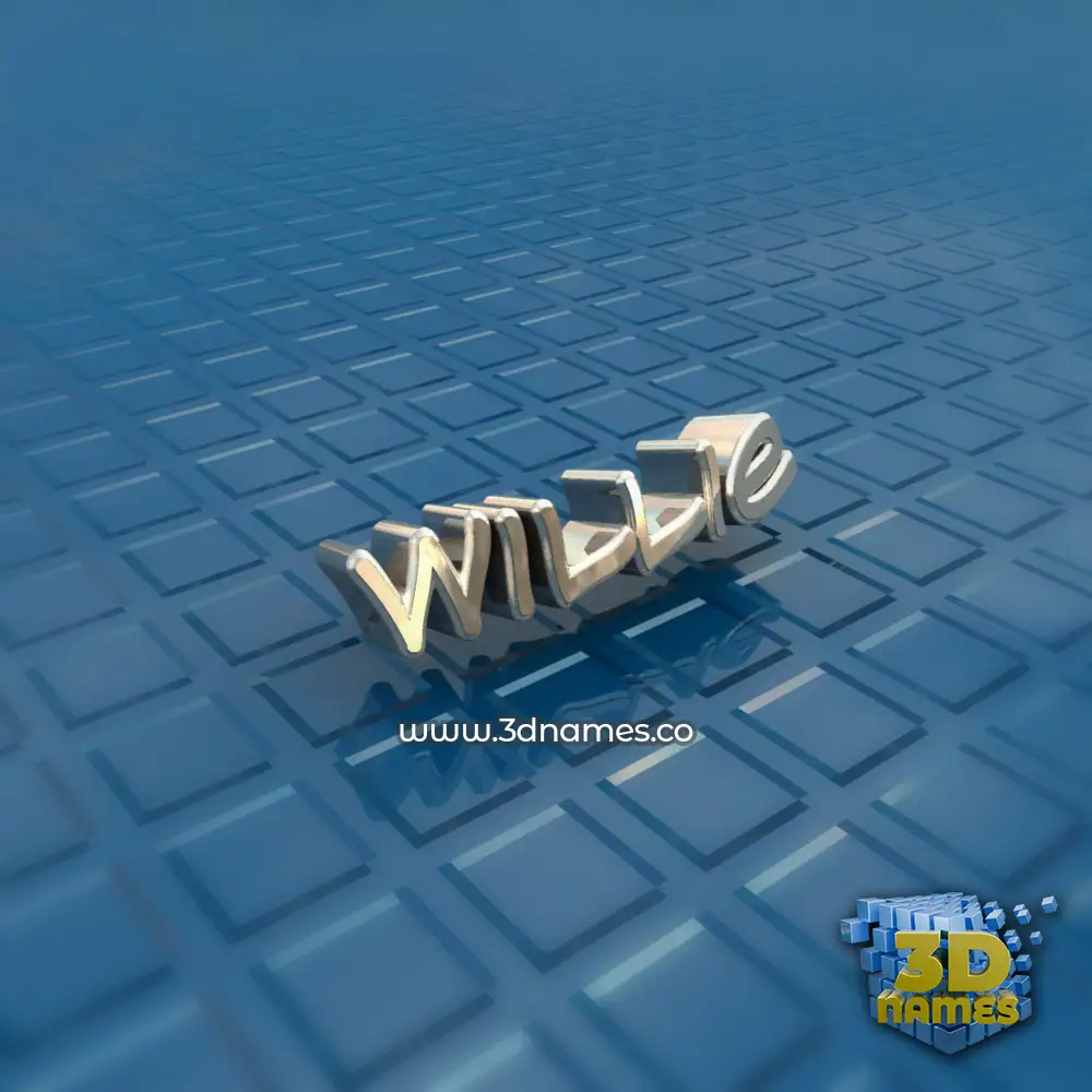 willie in Blue Bling style - 3D name wallpaper