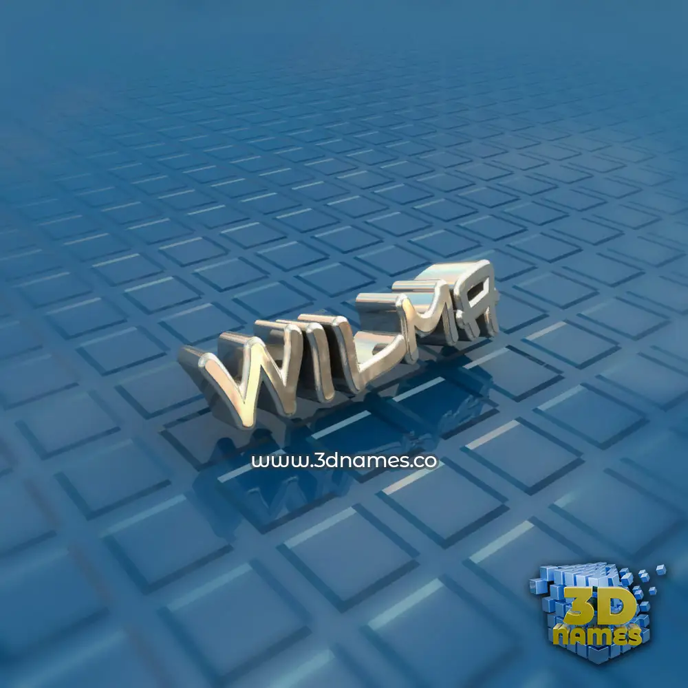 wilma in Blue Bling style - 3D name wallpaper