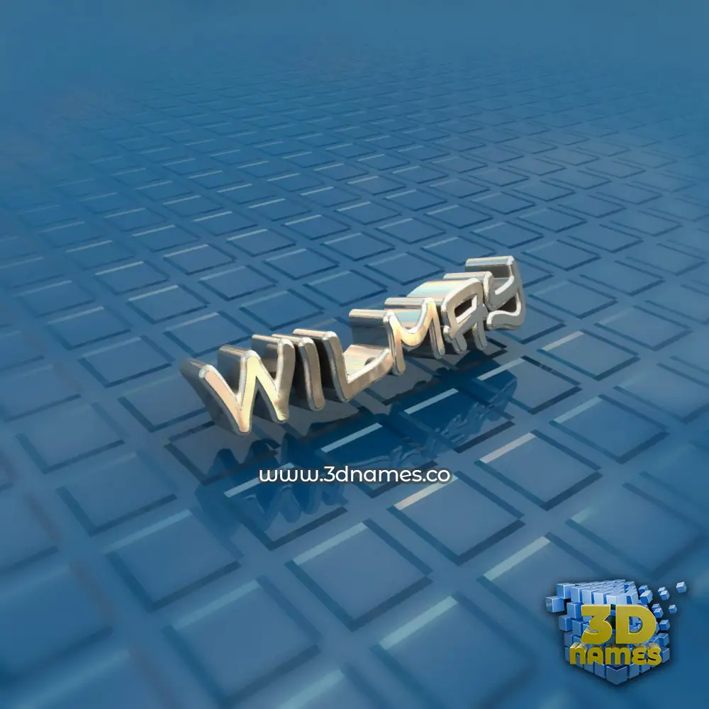 wilmay in Blue Bling style - 3D name wallpaper