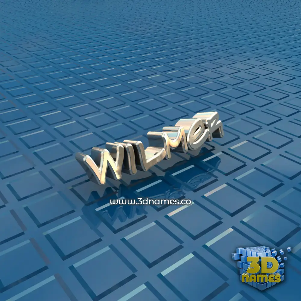 wilmer in Blue Bling style - 3D name wallpaper
