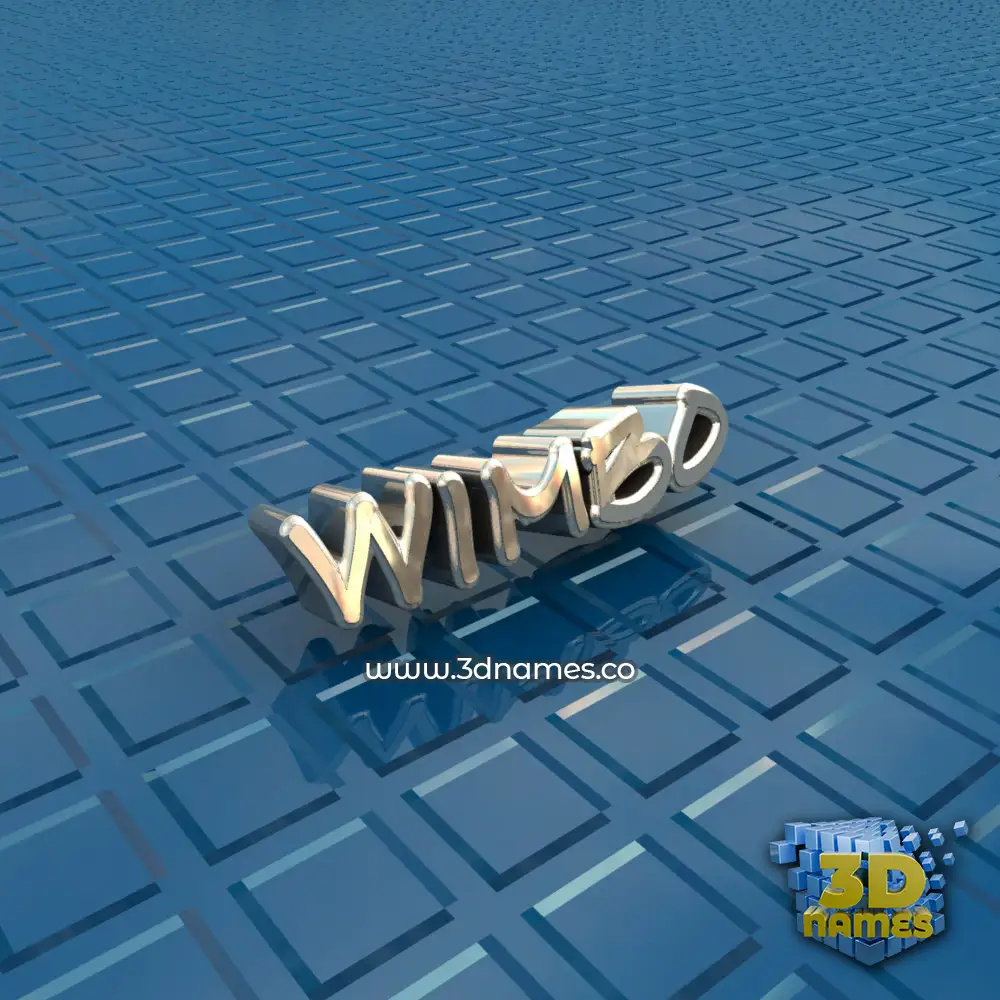 wimbo in Blue Bling style - 3D name wallpaper