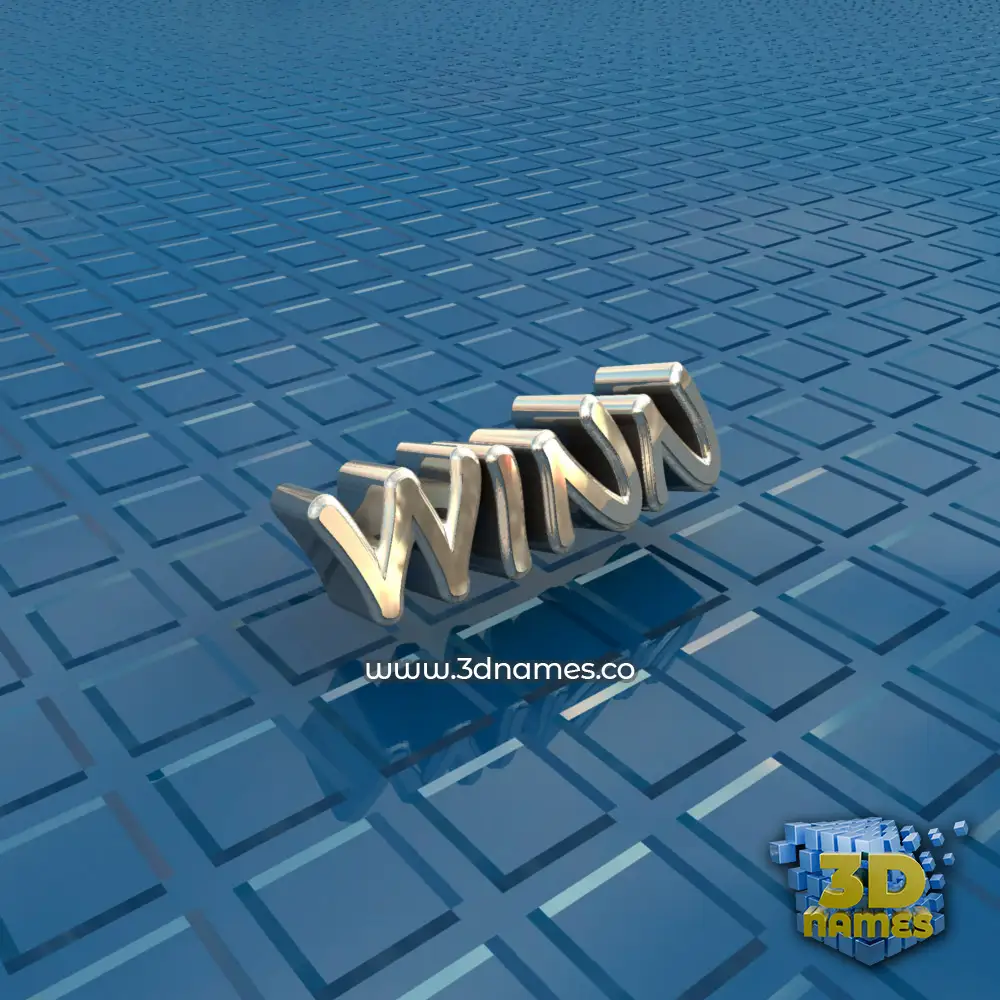 winn in Blue Bling style - 3D name wallpaper