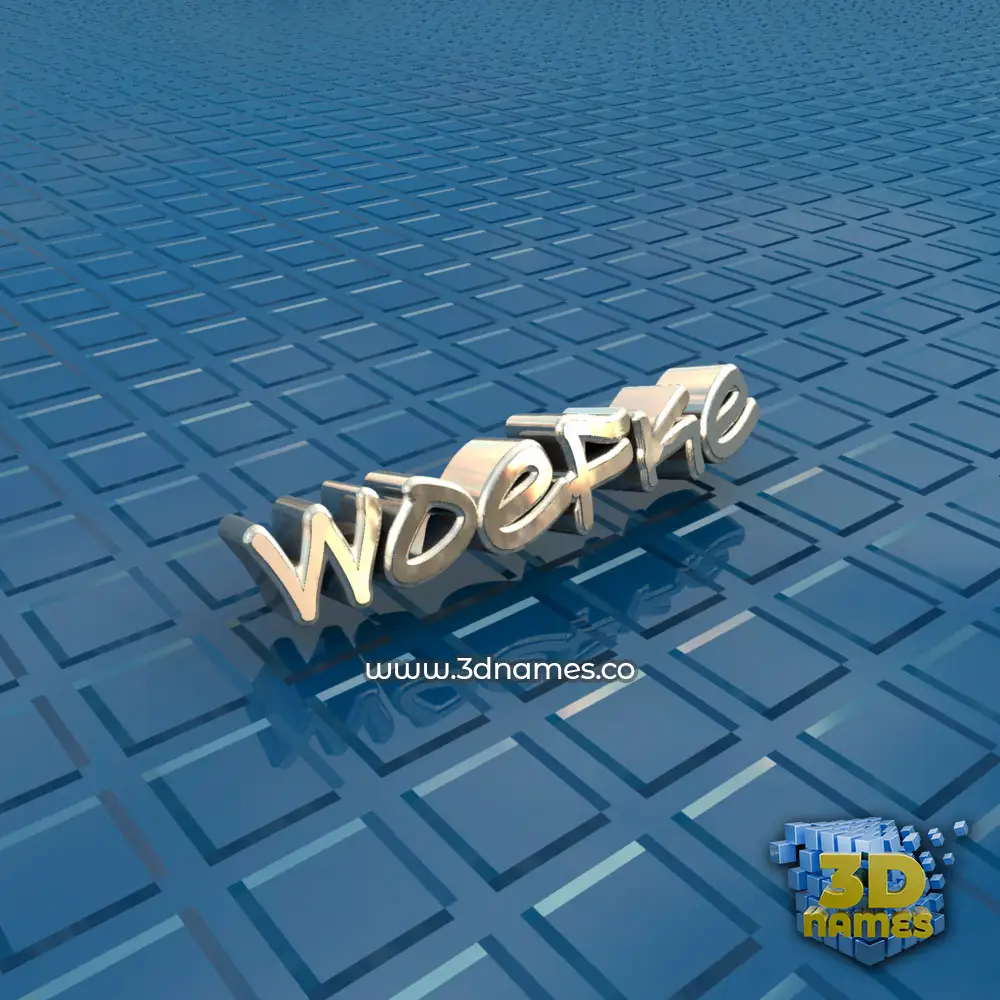 woefke in Blue Bling style - 3D name wallpaper