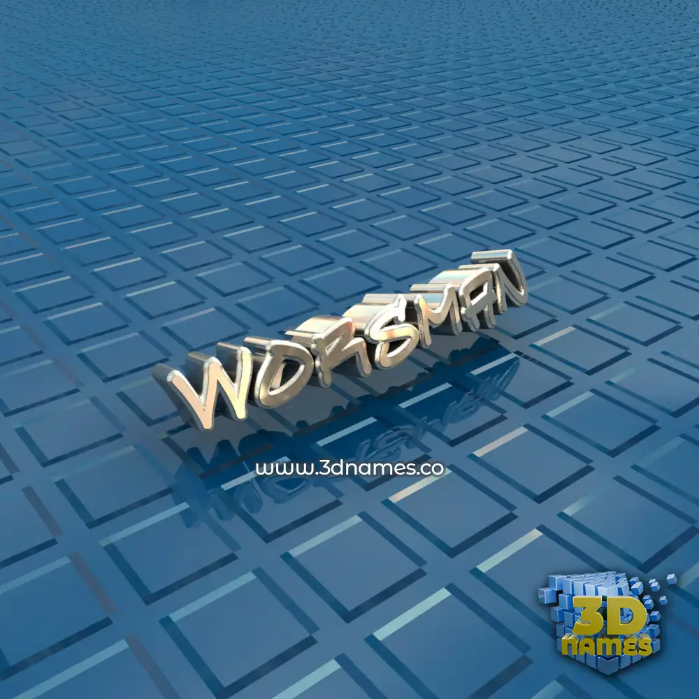 worsman in Blue Bling style - 3D name wallpaper